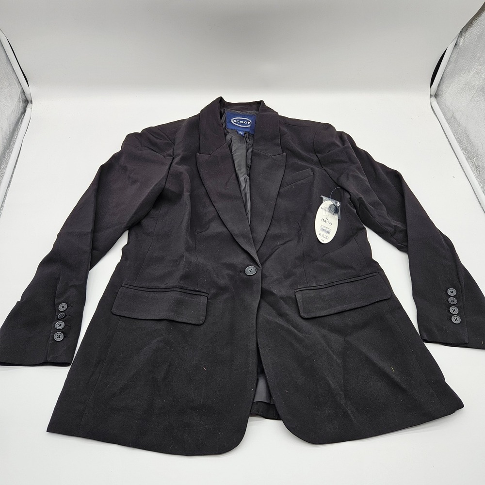 Scoop Womens Ultimate ScubaKnit Blazer Womens Size L 12 14‎